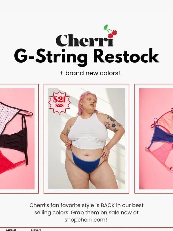 Restocked! Best selling G-Strings are back!