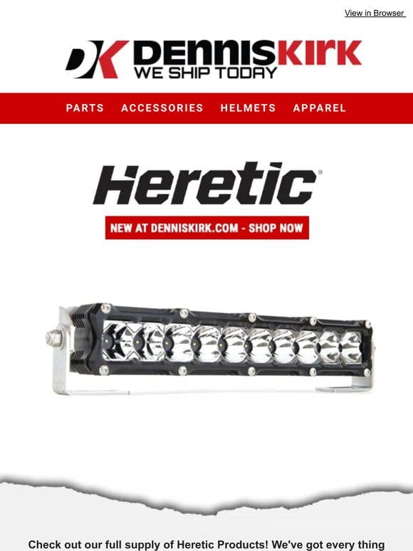 Revolutionize Night Rides: Heretic Studio’s Durable ATV Lighting at DennisKirk.com!