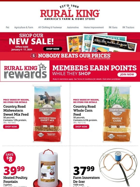 Rural Life Savings: 15% Off All King Kutter + Deals on Livestock Feed!