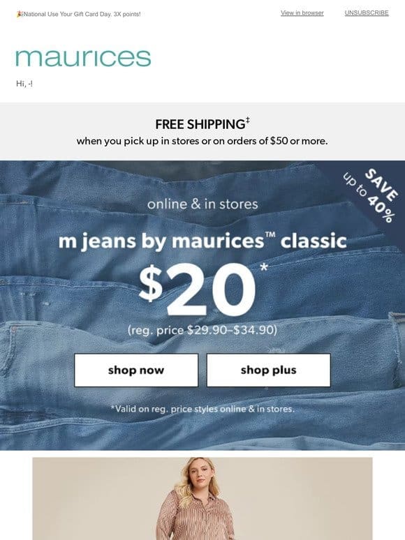 SALE! $20 m jeans by maurices™ (not for long)