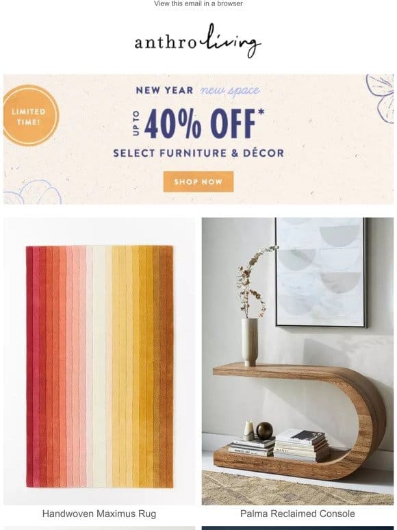 SALE ALERT: up to 40% OFF select home