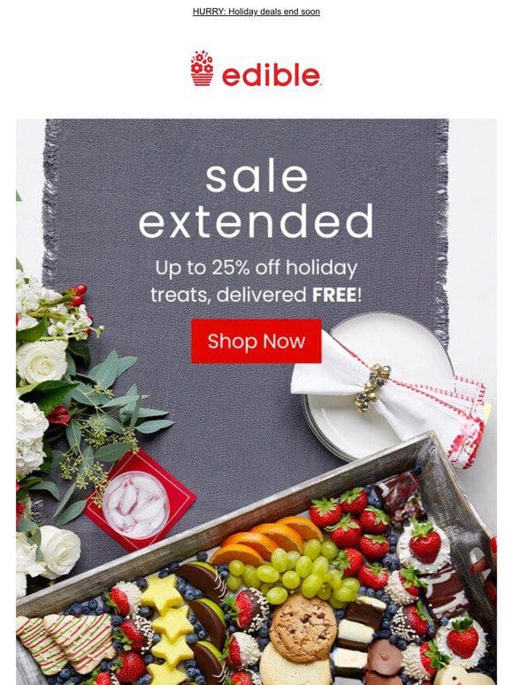 SALE EXTENDED   Save up to 25%
