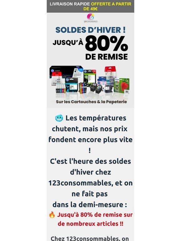 SOLDES D’HIVER : Jusqu’à -80%