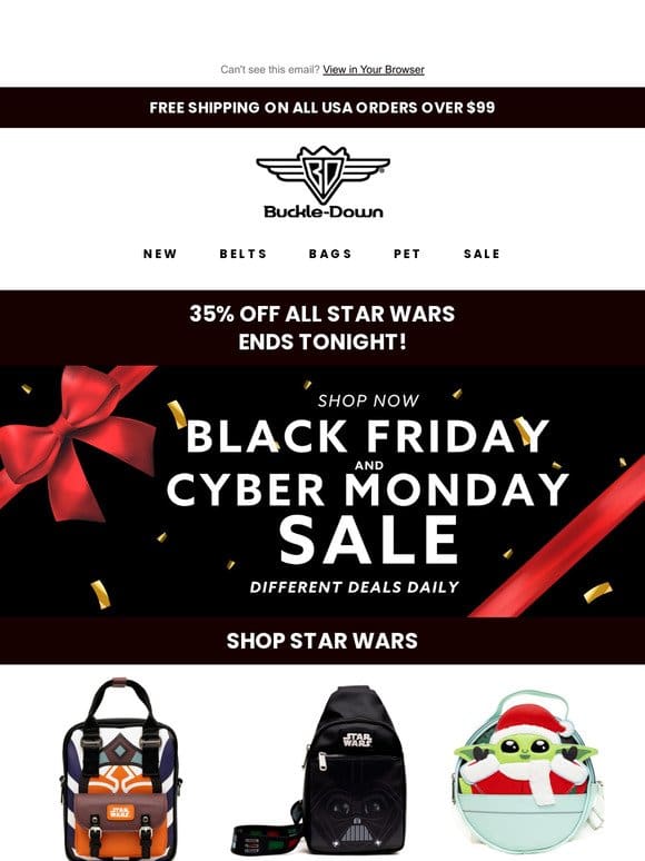 STAR WARS SALE ENDS TONIGHT: 35% OFF ALL STAR WARS