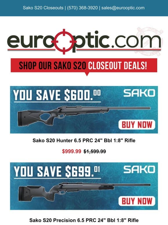 Sako S20 Closeouts!