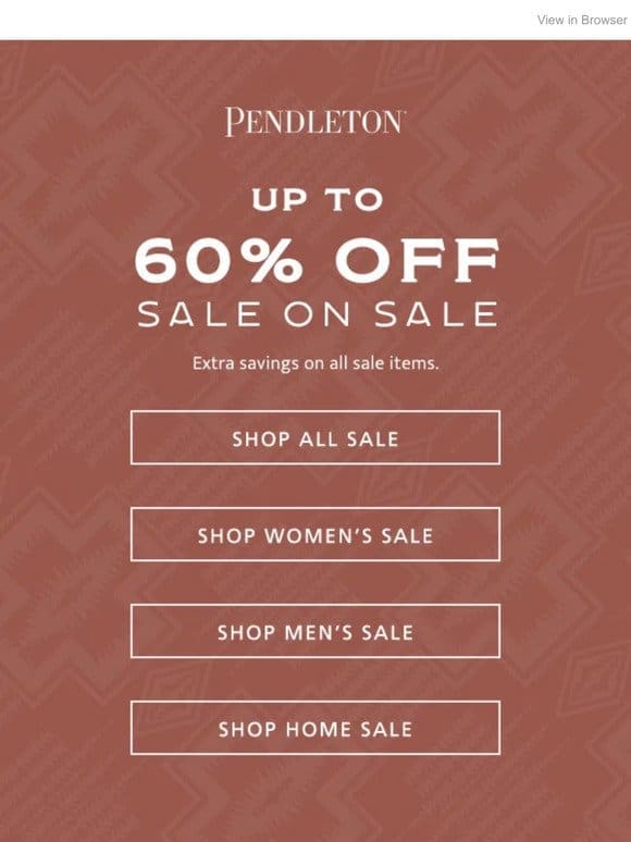 Sale on Sale， up to 60% off