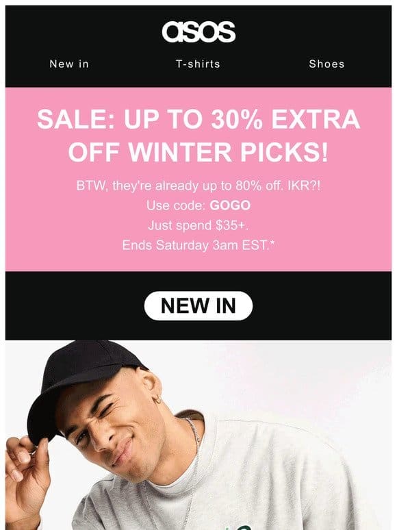 Sale: up to 30% extra off winter picks  ️