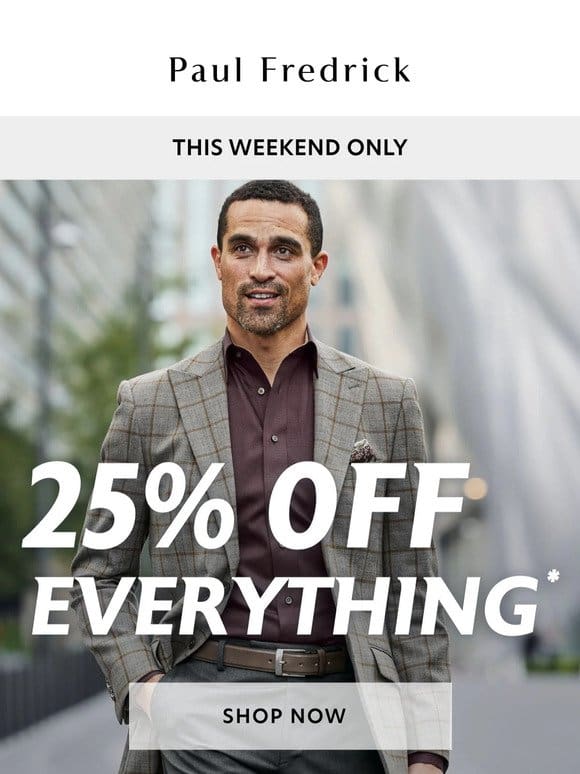 Save 25% on top winter styles