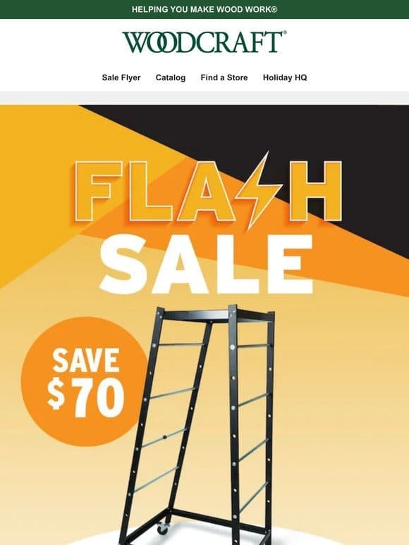 Save $70 w/Today’s Flash Deal – Get Your Clamps Organized!
