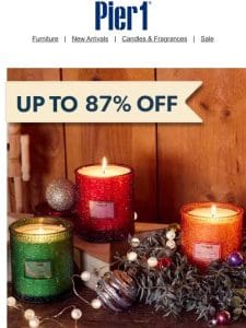 Save Big: Up to 87% Off Candles & Fragrances!