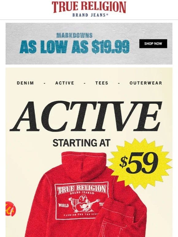 Save big! Active at $59+