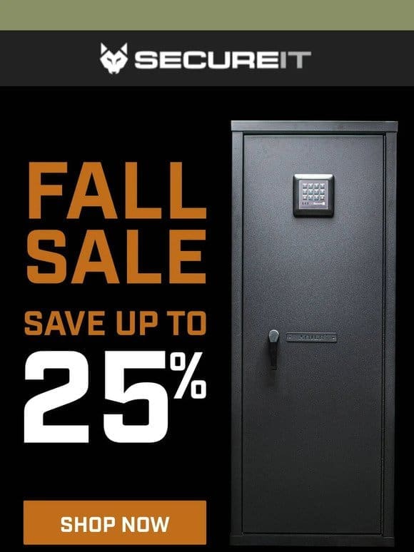 Save up to 25% during the Fall Sale