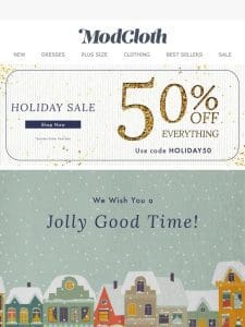 Season’s Greetings Plus， 50% OFF