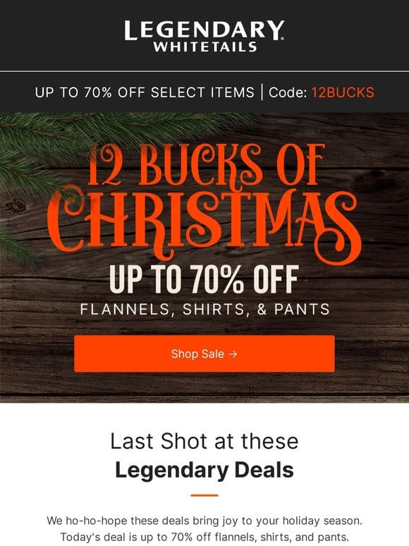 Season’s Savings – 12 Bucks of Christmas