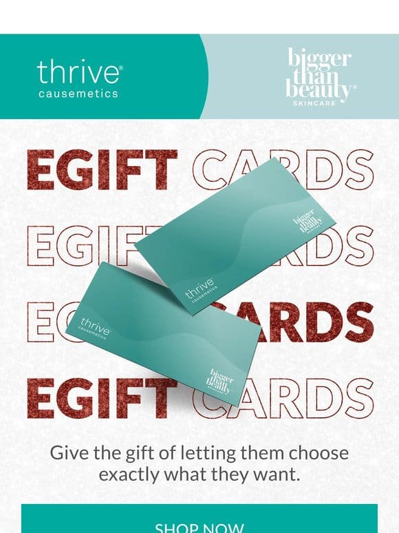 Send An eGift Card: The Perfect Last-Minute Gift!