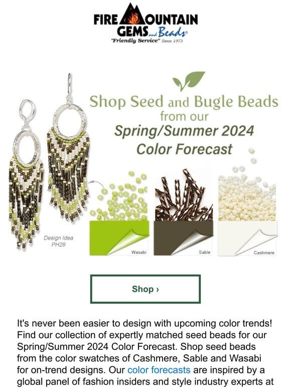 Shop Seed BEADS in Our Spring/Summer 2024 Color Forecast