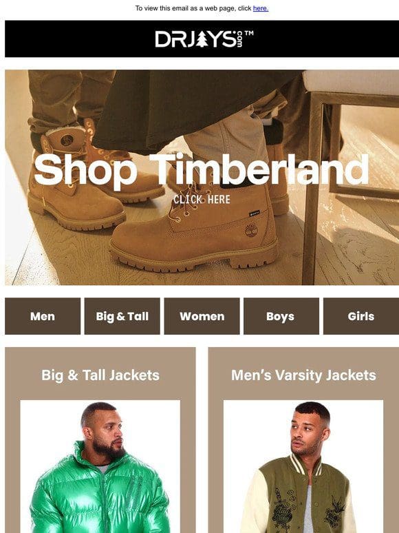 Shop Timberland + New Outerwear Drops