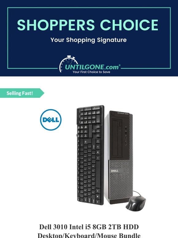 Shopper’s Choice – 63% OFF Dell 3010 Intel i5 8GB 2TB HDD Desktop Bundle