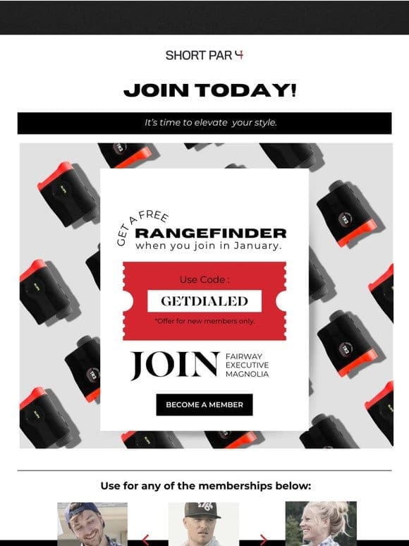 Sign up in January for a FREE rangefinder!