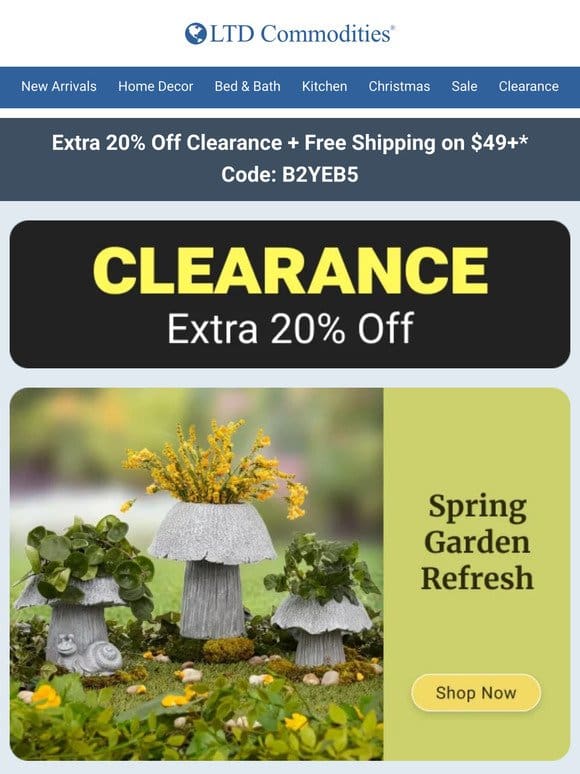 Snag a Deal! Extra 20% Off Clearance + FREE Shipping!