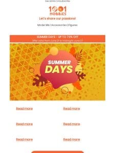 Special offers to celebrate summer