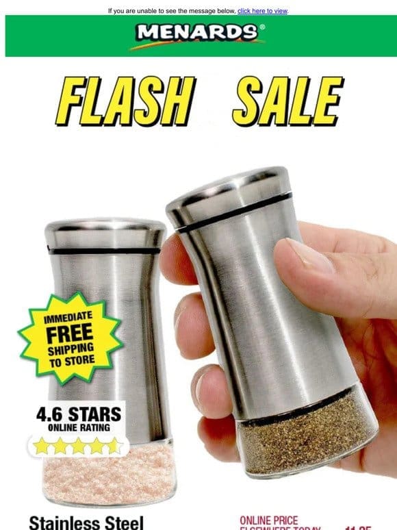 Stainless Steel Salt & Pepper Shakers ONLY $2.99!
