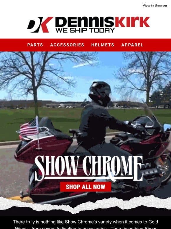 Standout parts， awesome Prices – Check out Show Chrome for your Gold Wing!