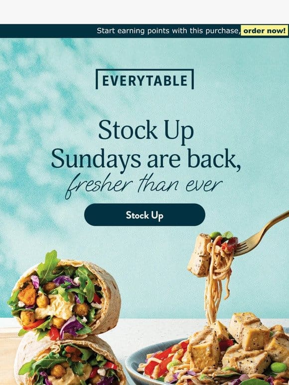 Stock Up Sundays are back， fresher than ever