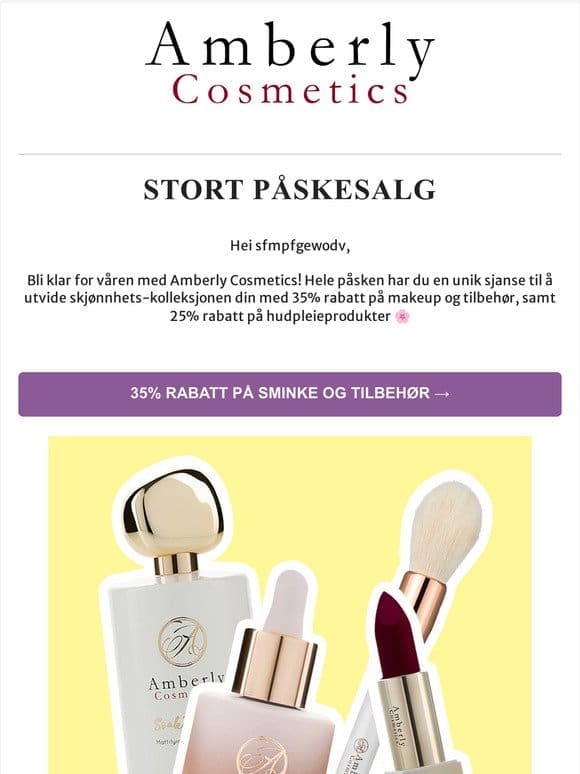 Stort påskesalg – inntil 35% rabatt!