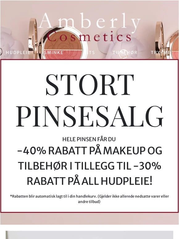 Stort pinsesalg med opptil 40% rabatt!