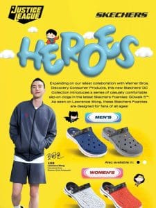 Stride into Super Heroic comfort and style with Skechers’ DC Foamies Collection