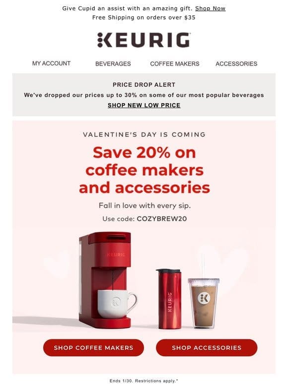 Sweet deal! Coffee makers & accessories are 20% off