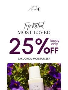 Take 25% Off Our Top-Rated Bakuchiol Moisturizer!