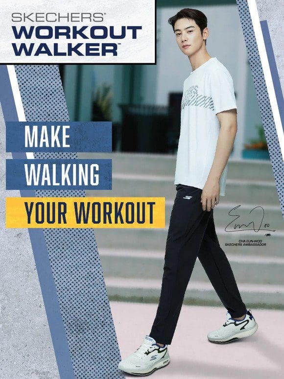 Take your walks to the next level with Cha Eun-woo in Skechers GOwalk® Workout Walker™