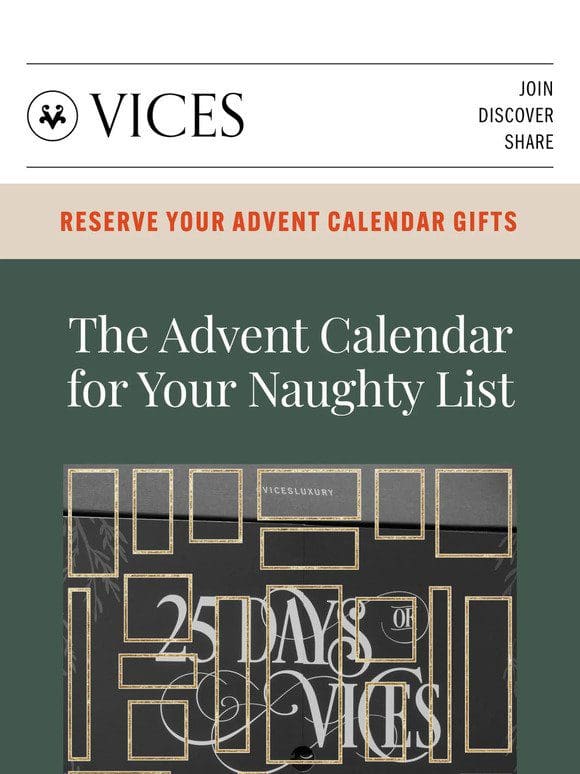 The Advent Calendar for your Naughty List