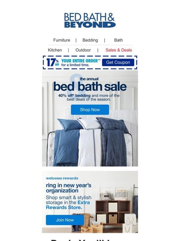 The Annual Bed & Bath Sale Starts NOW  ️