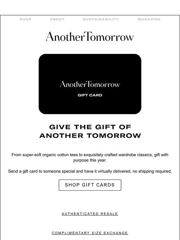 The Another Tomorrow Gift Card