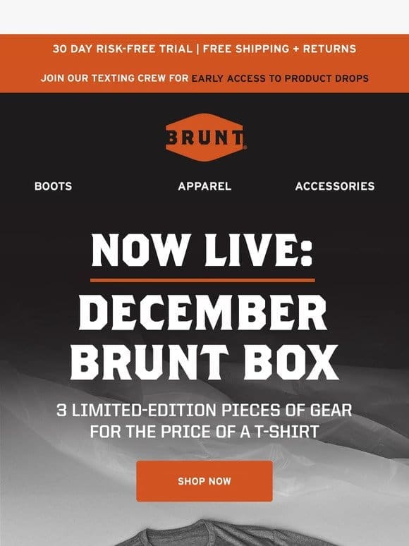 The December BRUNT Box is LIVE