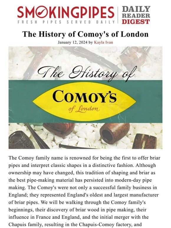 The History of Comoy’s of London | Daily Reader Digest