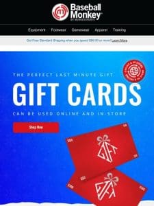 The Perfect Last Minute Gift – BaseballMonkey Gift Cards!