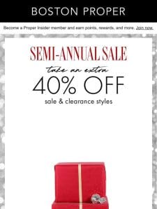 The Semi-Annual Sale Is Here