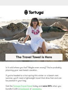 The Tortuga Travel Towel is here
