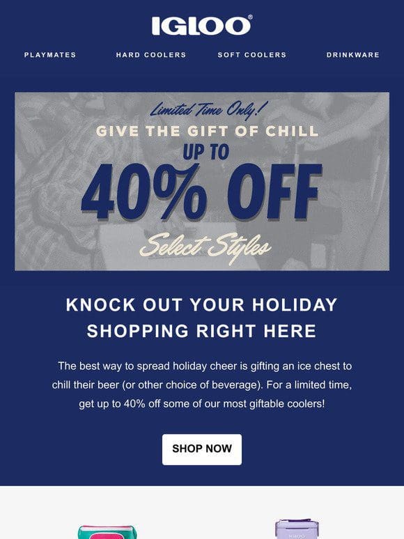 The gift of chill (up to 40% off!).