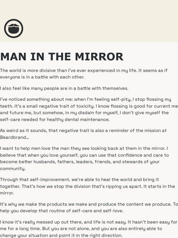 The man in the mirror