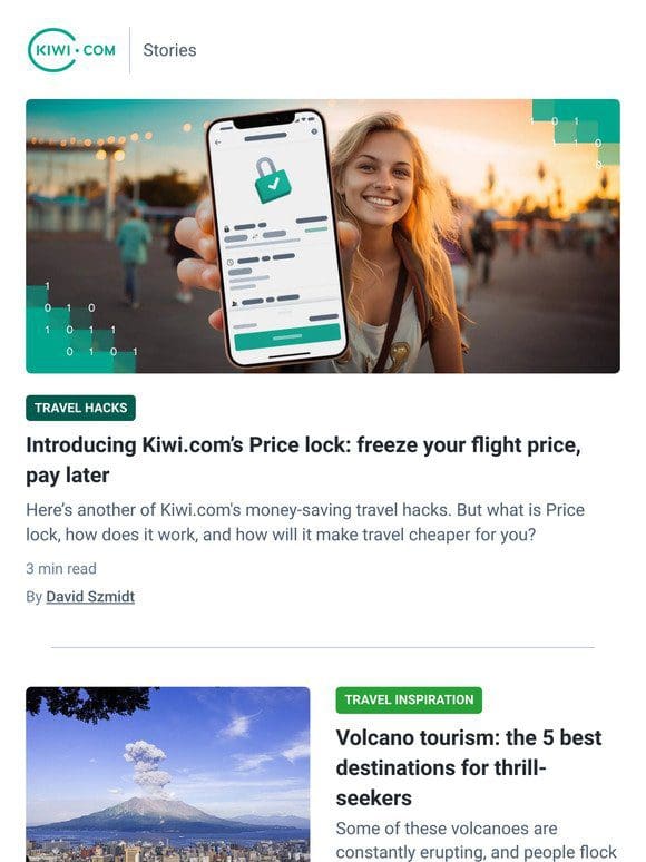 This is Price lock， Kiwi.com’s newest travel hack to save you even more   on flights