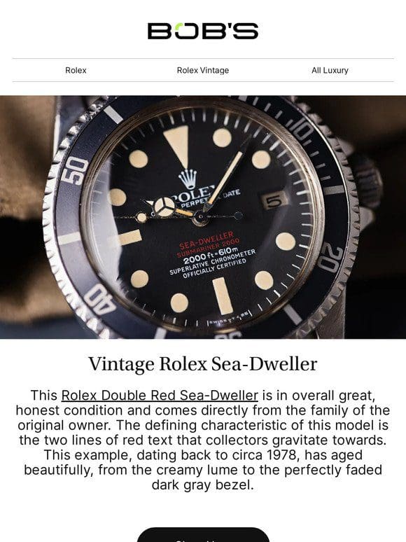 Timepiece Treasure: Why the Double Red Sea-Dweller Stands Out