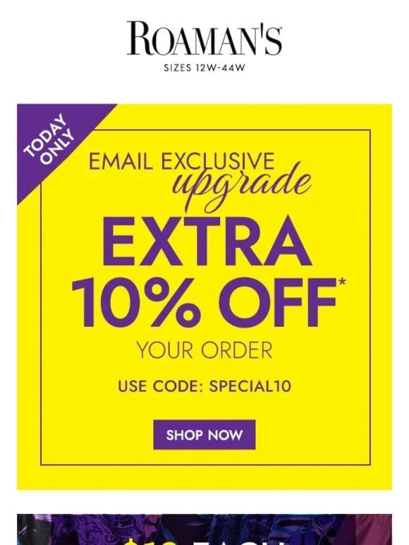 Today Only: Email Exclusive Savings