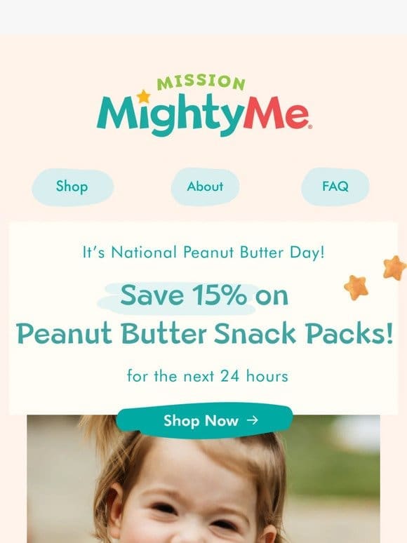 Today Only! Save 15% on PB Snack Packs!