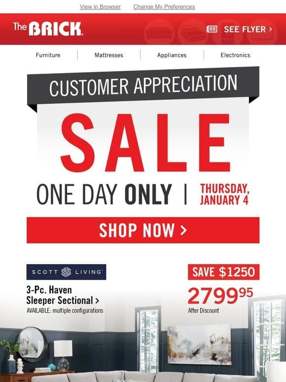 Today’s Customer Appreciation Sale Is Just for You!