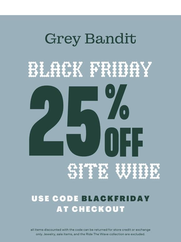 UNLOCKED: 25% OFF